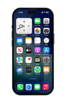 iPhone 17 Pro main UI 2026 update featuring Liquid Glass iOS 26 design with futuristic icons, widgets, and transparent interface in light and dark mode.