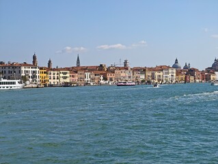 Venice Grand Canal landscape with historic buildings