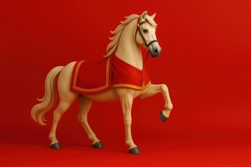 Elegant horse figurine for chinese new year
