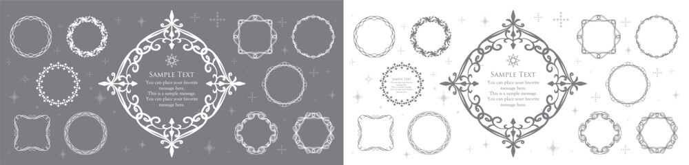 Luxury card design. Antique decorative design. Elegant edge pattern.