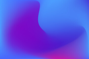 Fluid neon purple, blue blurred gradient with liquid wavy texture background. Digital tech defocused backdrop. Elegant smooth flow curvy wallpaper for product display, poster, banner, social media