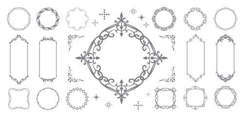 Luxury card design. Antique decorative design. Elegant edge pattern.