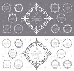 Luxury card design. Antique decorative design. Elegant edge pattern.