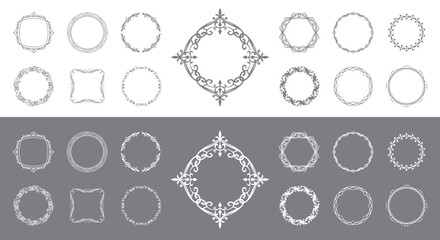 Luxury card design. Antique decorative design. Elegant edge pattern.