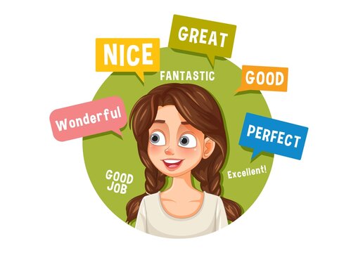 Smiling Woman Recieving Positive Feedback and Praise
