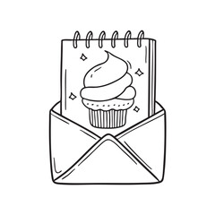 New Year pocket calendar tucked inside a small gift envelope