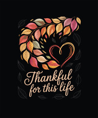 Thanksgiving Turkey Day Celebration T-shirt Design, Autumn Harvest Feast with Roast Turkey, Pumpkins, Fall Leaves, Cozy Seasonal Decor & Warm Holiday Atmosphere for Family Gathering and Festive Dinner