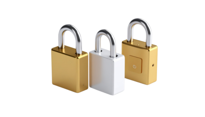 Digital Keyless Entry Lock Collection, isolated on transparent background