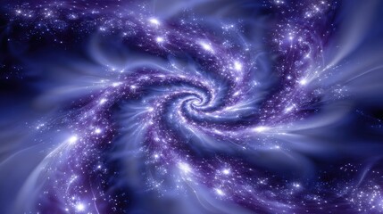 Abstract Spiral Galaxy In Deep Space