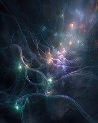 Abstract Colorful Space Nebula