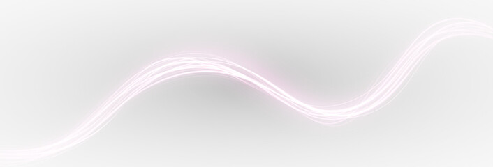 Curved trail of glistering energy with radiant spark and shimmering flare.
