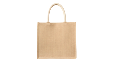 Natural fiber reusable shopping tote bag displayed against a dark background