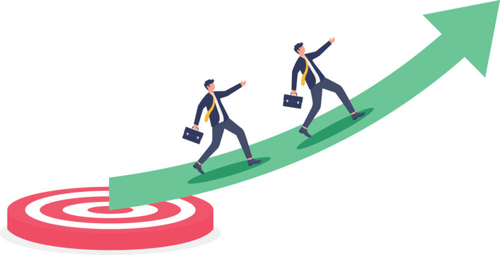 illustration of improving business performance in effective target achievement
