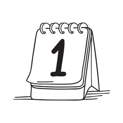 New Year January calendar page displayed on a tabletop stand