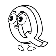 Happy Cartoon Alphabet Sticker Featuring Colorful Letter S Design