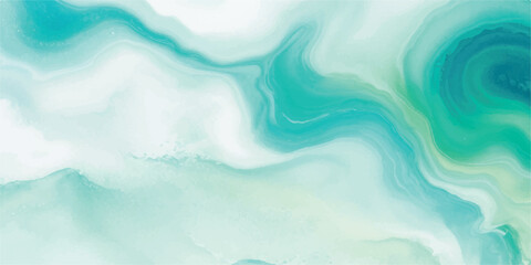 Abstract watercolor background with flowing turquoise and white creating a dreamy and calming effect perfect for backgrounds and textures