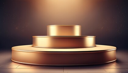 empty winners podium with 3 places isolated background
