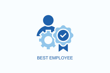 Best Employee Icon Or Logo Isolated Vector Illustration