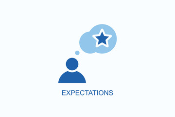 Expectations Icon Or Logo Isolated Vector Illustration