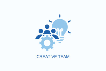 Creative Team Icon Or Logo Isolated Vector Illustration