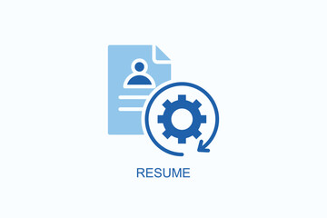 Resume Icon Or Logo Isolated Vector Illustration