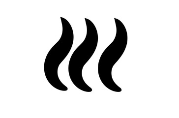 Obraz premium Black steam heat symbol minimal icon for coffee