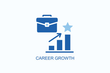 Career Growth Icon Or Logo Isolated Vector Illustration