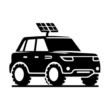 Eco-Friendly SUV Concept: An artistic representation of a modern SUV, powered by sustainable solar energy, representing the future of eco-conscious transport. 