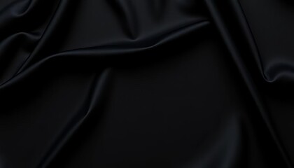 Deep black fabric backdrop, smooth texture, subtle sheen, subtle, cotton