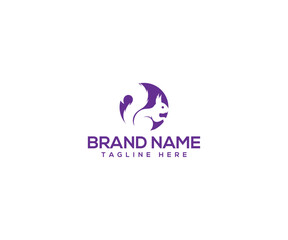 Squirrel Logo Design: A sleek, modern logo featuring a stylized squirrel icon, perfect for businesses seeking a symbol of agility, resourcefulness, and a connection to nature. 