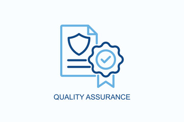 Quality Assurance Icon Or Logo Isolated Vector Illustration