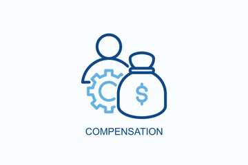 Compensation Icon Or Logo Isolated Vector Illustration