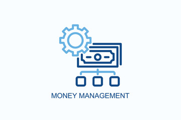 Money Management Icon Or Logo Isolated Vector Illustration