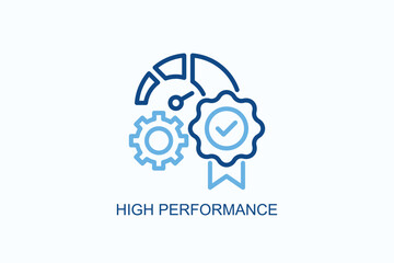 High Performance Icon Or Logo Isolated Vector Illustration