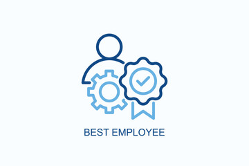 Best Employee Icon Or Logo Isolated Vector Illustration