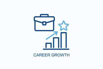 Career Growth Icon Or Logo Isolated Vector Illustration