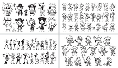 cartoon character illustration, funny people vector, hand drawn cartoon sketch, creative character design, smiling faces doodle, comic figure illustration, emotional cartoon vector, cute character set