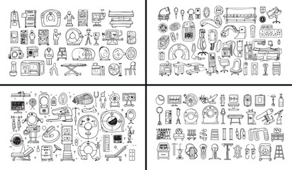lifestyle doodle illustration, city commuting vector, people travel sketch, urban transport drawing, bicycle and bus art, daily life cartoon, public transport doodle, modern city design, worker and tr
