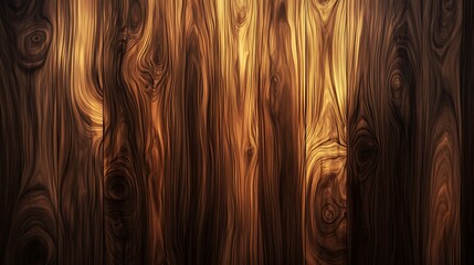 Dark brown wood texture with natural patterns and light reflections