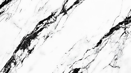 White marble texture background with natural black veins pattern surface