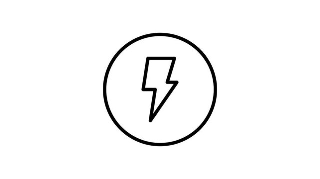 Animated lightning bolt icon for power and energy concepts