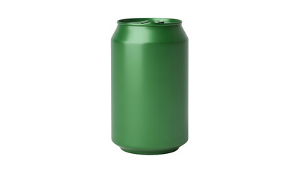 Obraz premium Cylindrical metal container rendered in solid green color against a black background