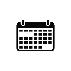 Isolated Calendar Icon, Schedule Reminder, Planning Event on Transparent Background