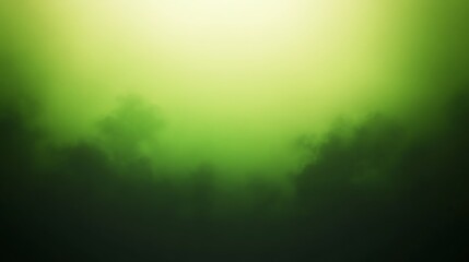 Abstract green gradient background with dark clouds creating a moody atmosphere