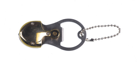 Decorative beer bottle opener isolated on white background