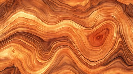 Natural wood grain texture with swirling patterns and warm brown tones
