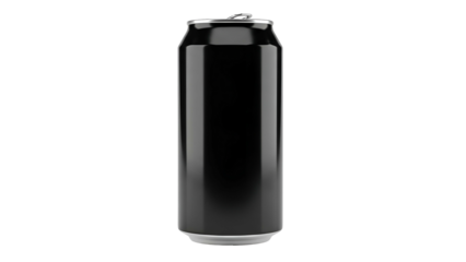 Sleek black beverage container stands isolated against a deep dark background