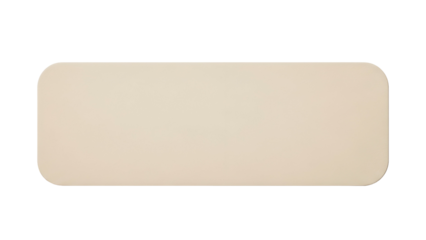 Rectangular pale beige panel with softly rounded corners centered on a black background