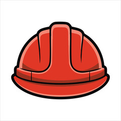 construction hard hat helmet vector art isolated on white background