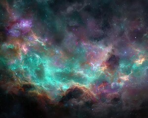 Colorful Deep Space Nebula